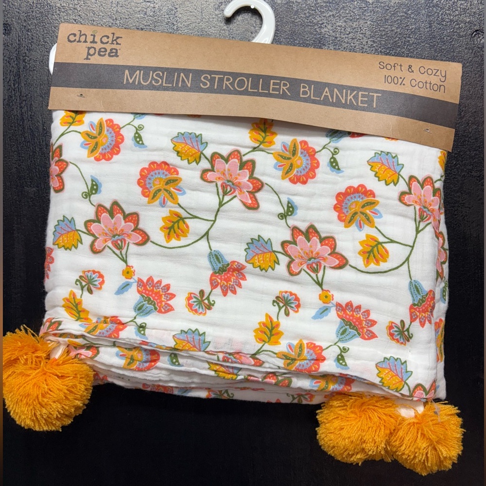 CHICK PEA 🧡 MUSLIN STROLLER BLANKET